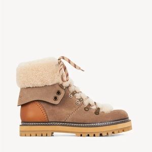 New (w/o box) See by Chloe Eileen Boots, size 7, taupe